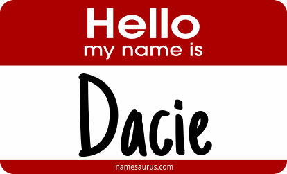 Hello my name is Dacie png download