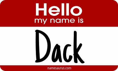Hello my name is Dack png download