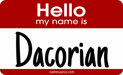 Hello my name is Dacorian png download