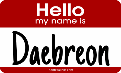 Hello my name is Daebreon png download