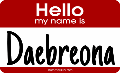 Hello my name is Daebreona png download