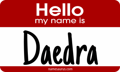 Hello my name is Daedra png download