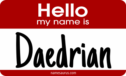 Hello my name is Daedrian png download