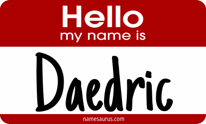 Hello my name is Daedric png download