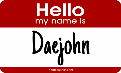 Hello my name is Daejohn png download
