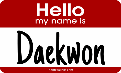 Hello my name is Daekwon png download