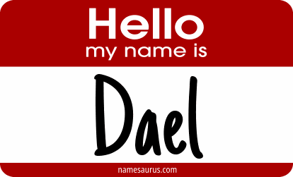 Hello my name is Dael png download
