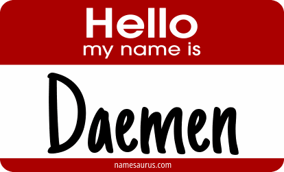 Hello my name is Daemen png download