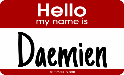 Hello my name is Daemien png download