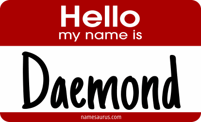 Hello my name is Daemond png download