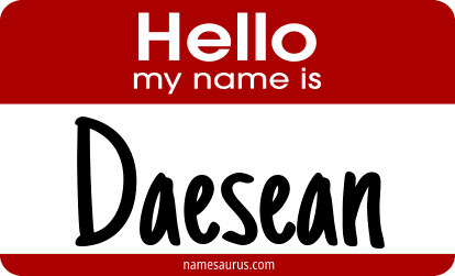 Hello my name is Daesean png download