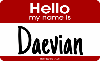 Hello my name is Daevian png download