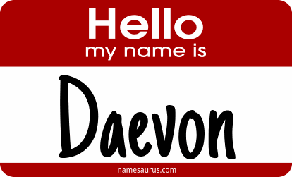 Hello my name is Daevon png download