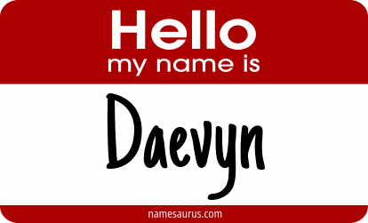 Hello my name is Daevyn png download