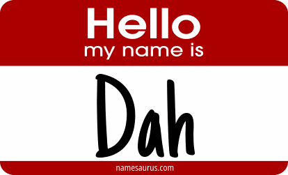 Hello my name is Dah png download