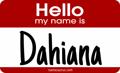 Hello my name is Dahiana png download