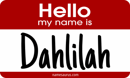 Hello my name is Dahlilah png download