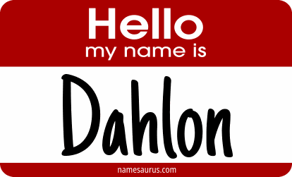 Hello my name is Dahlon png download