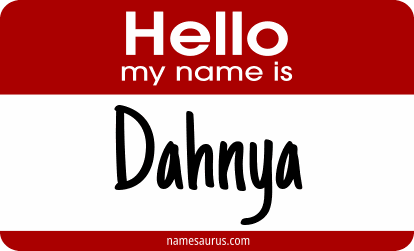 Hello my name is Dahnya png download