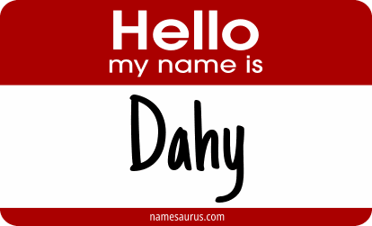 Hello my name is Dahy png download