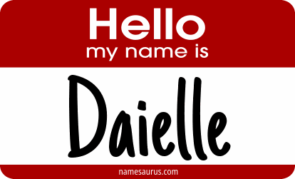 Hello my name is Daielle png download