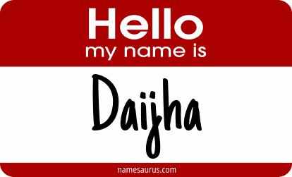 Hello my name is Daijha png download