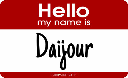 Hello my name is Daijour png download