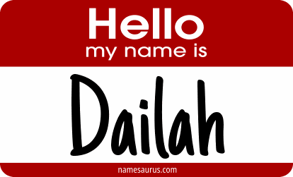Hello my name is Dailah png download