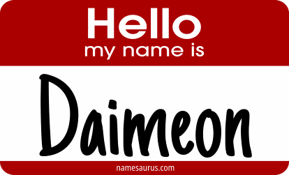 Hello my name is Daimeon png download
