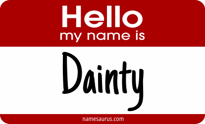 Hello my name is Dainty png download