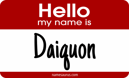 Hello my name is Daiquon png download