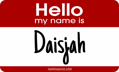 Hello my name is Daisjah png download