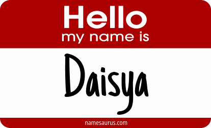 Hello my name is Daisya png download