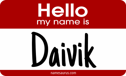 Hello my name is Daivik png download