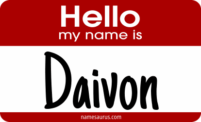 Hello my name is Daivon png download
