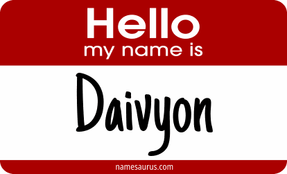 Hello my name is Daivyon png download