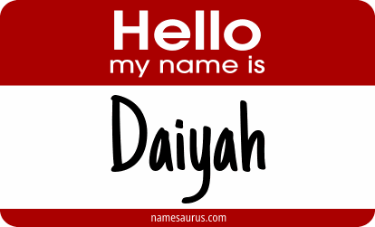 Hello my name is Daiyah png download