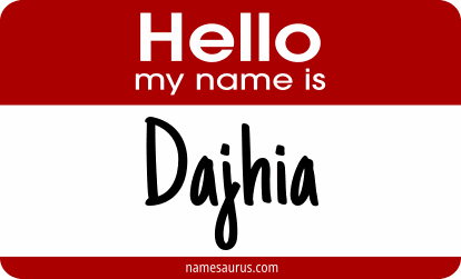 Hello my name is Dajhia png download