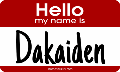 Hello my name is Dakaiden png download
