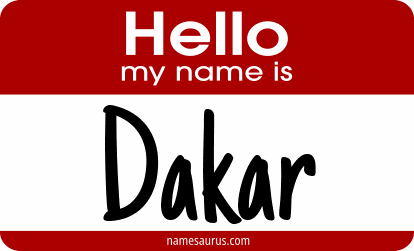 Hello my name is Dakar png download