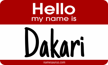 Hello my name is Dakari png download