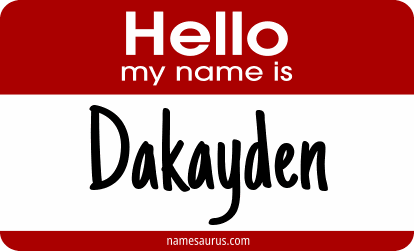 Hello my name is Dakayden png download