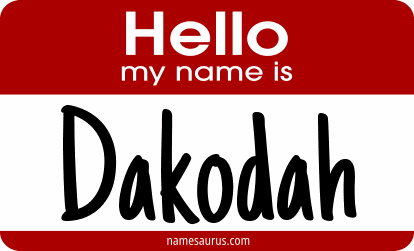 Hello my name is Dakodah png download