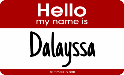 Hello my name is Dalayssa png download