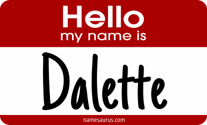Hello my name is Dalette png download