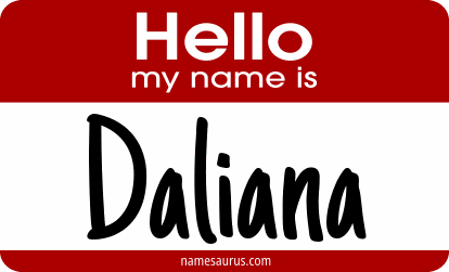 Hello my name is Daliana png download