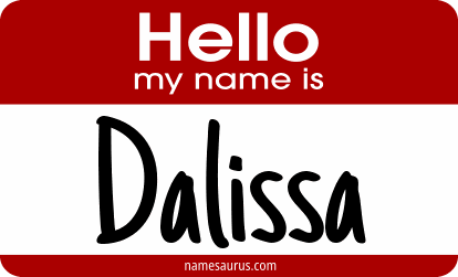 Hello my name is Dalissa png download