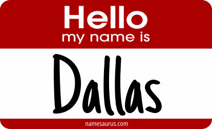 Hello my name is Dallas png download