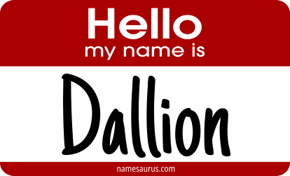 Hello my name is Dallion png download