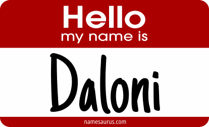Hello my name is Daloni png download